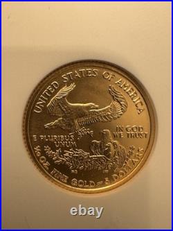 2002 American Gold Eagle $5 NGC MS69 1/10 oz Gold Coin 2002 American Gold Eagle $5 NGC MS69 1/10 oz Gold Coin