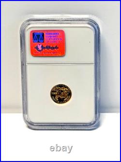 2002 Eagle G $5 MS 70 NGC 1666281-012 1/10 Ounce Fine Gold Coin