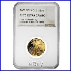 2002 W 1/4 oz $10 Proof Gold American Eagle NGC PF 70 UCAM