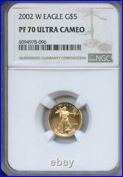 2002 W Gold $5 Eagle NGC PF70 Ultra Cameo