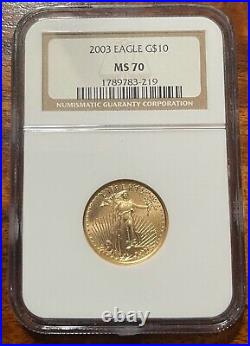 2003 1/4 Oz. Gold Eagles Eagle G$10 Ms