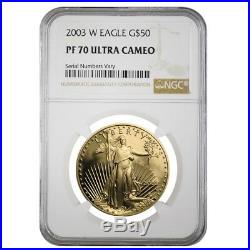 2003 W 1 oz $50 Proof Gold American Eagle NGC PF 70 UCAM