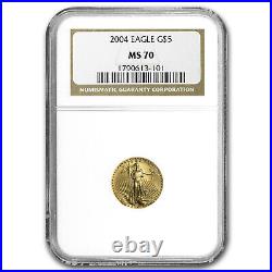 2004 1/10 oz American Gold Eagle MS-70 NGC