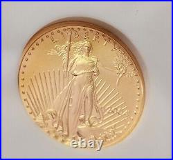 2004 American Gold Eagle $5 1/10 Gold Ngc Ms70 Brown Holder