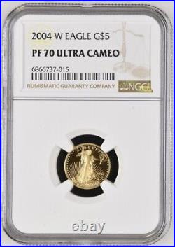 2004 W EAGLE GOLD $5 NGC Grade PF 70 ULTRA CAMEO #3715