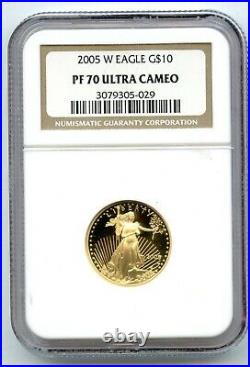 2005 $10 Gold Eagle. 25 ounce NGC PROOF 70 ULTRA CAMEO