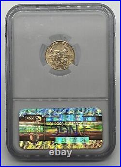 2005 1/10 Oz. G$5 Gold American Eagle Graded by NGC as MS-70