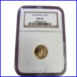 2005 $5 American Gold Eagle NGC MS 70
