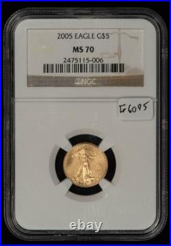 2005 G$5 1/10 oz Gold American Eagle NGC MS 70 SKU-G6095