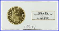 2005 George T. Morgan $100 5oz Gold Union Proposed Design 1876 Liberty NGC
