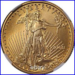 2005 Gold American Eagle $10 NGC MS70 Brown Label STOCK