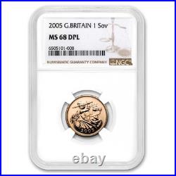 2005 Great Britain Gold Sovereign Elizabeth II MS-68 DPL NGC