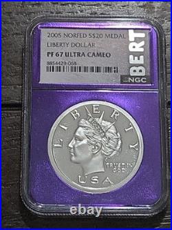 2005 S$20 Medal Liberty Dollar Ngc Pf67