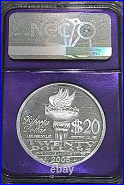 2005 S$20 Medal Liberty Dollar Ngc Pf67