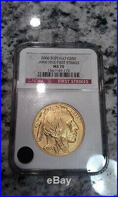 2006 American Gold $50 Buffalo, 1 Ounce. 999 Gold, NGC MS-70, 1st Strike