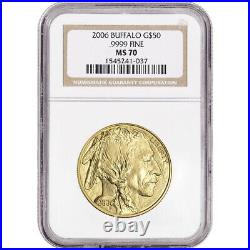 2006 American Gold Buffalo 1 oz $50 NGC MS70