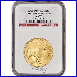 2006 American Gold Buffalo (1 oz) $50 NGC MS70 First Strikes