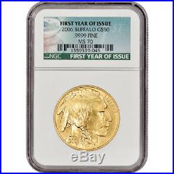 2006 American Gold Buffalo (1 oz) $50 NGC MS70 First Year of Issue