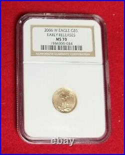 2006-W 1/10 oz Burnished American Gold Eagle MS-70 NGC EARLY RELEASE
