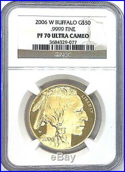 2006 W 1 oz $50 Proof Gold American Buffalo NGC PF 70 ULTRA CAMEO. 9999 G$50