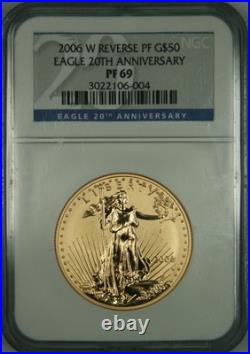 2006-W 20th Anniversary Reverse Proof One Ounce Gold Eagle NGC PR69