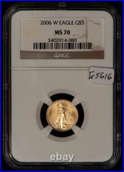 2006-W G$5 1/10 oz Gold American Eagle Burnished NGC MS 70 SKU-G5616