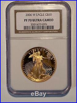 2006 W Gold American Eagle $50 NGC PF 70 Ultra Cameo