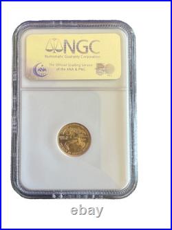 2006 W US 1/10 oz Gold American Eagle $5 NGC MS70 Early Releases BURNISHED UNC