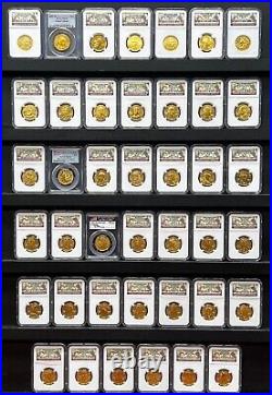 2007-2016-W $10 First Spouse Series-Gold Set 1/2 oz-NGC MS70 Mint State 41 piece