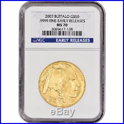 2007 American Gold Buffalo (1 oz) $50 NGC MS70 Early Releases