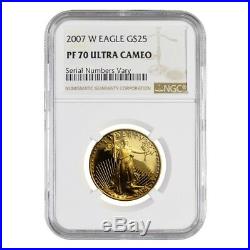 2007 W 1/2 oz $25 Proof Gold American Eagle NGC PF 70 UCAM