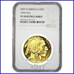 2007 W 1 oz $50 Proof Gold American Buffalo NGC PF 70 UCAM