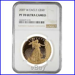 2007 W 1 oz $50 Proof Gold American Eagle NGC PF 70 UCAM