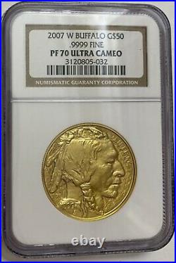 2007 W American Gold Buffalo Proof 1 oz $50 NGC PF70 Ultra Cameo