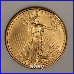 2007-W G$5 1/10 oz Gold American Eagle Burnished NGC MS 70 SKU-G5618