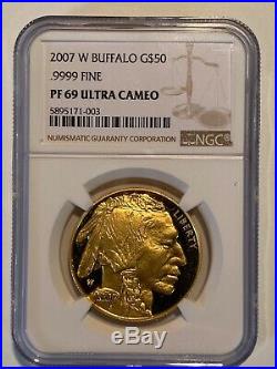 2007 W Gold Buffalo $50 Proof, NGC PF69 Ultra Cameo
