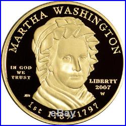 2007-W US First Spouse Gold 1/2 oz Proof $10 Martha Washington NGC PF70