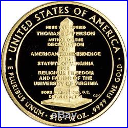2007-W US First Spouse Gold 1/2 oz Proof $10 Thomas Jefferson's Liberty NGC PF