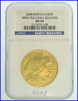 2008 1 oz Gold American Buffalo NGC MS69 Early Release