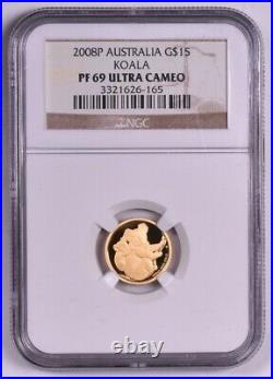 2008-P Australia Koala $15 1/10 oz Gold NGC PF69 Ultra Cameo