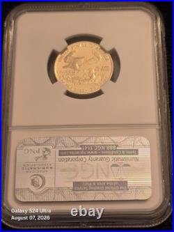 2008 W $10 American Gold Eagle 1/4oz Ngc Pf70 Ultra Cameo 10/10