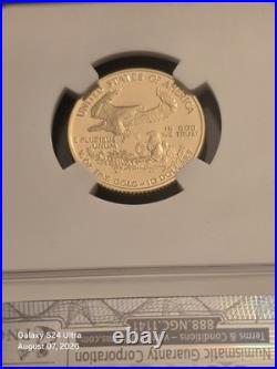 2008 W $10 American Gold Eagle 1/4oz Ngc Pf70 Ultra Cameo 10/10