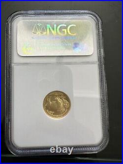 2008-W $5 1/10oz. 9999 Gold American Buffalo MS70 NGC Early Releases