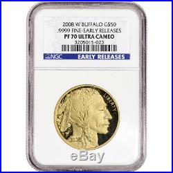 2008-W American Gold Buffalo Proof 1 oz $50 NGC PF70 UCAM Early Releases