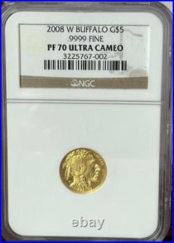 2008 W Buffalo Gold $5.9999 Fine-NGC PF70 PQ Ultra Cameo