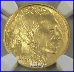 2008 W Gold $5 Buffalo 1/10 Oz Ngc Mint State 69