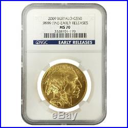 2009 1 oz $50 Gold American Buffalo NGC MS 70 Early Releases