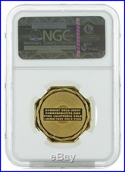 2009 1oz Humbert Commemorative Gold Ingot Gem Proof NGC California Gold