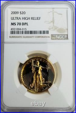 2009 $20 Gold UHR Double Eagle DEEP PROOF LIKE! MS70DPL NGC Coin Only 152 RARE