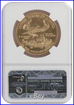 2009 $50 1oz Gold American Eagle MS69 NGC ER Blue Label